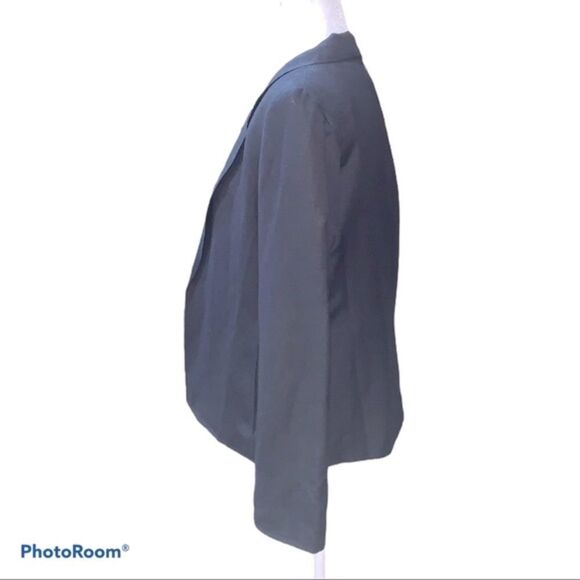 Herman Geist vintage black Linen/Rayon Open Front Blazer Womens Sz 6 - Picture 5 of 9